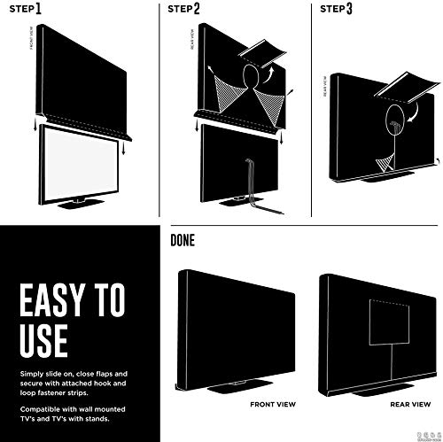 Indeed BUY Outdoor TV Cover waterproof material shields against rain and splashes