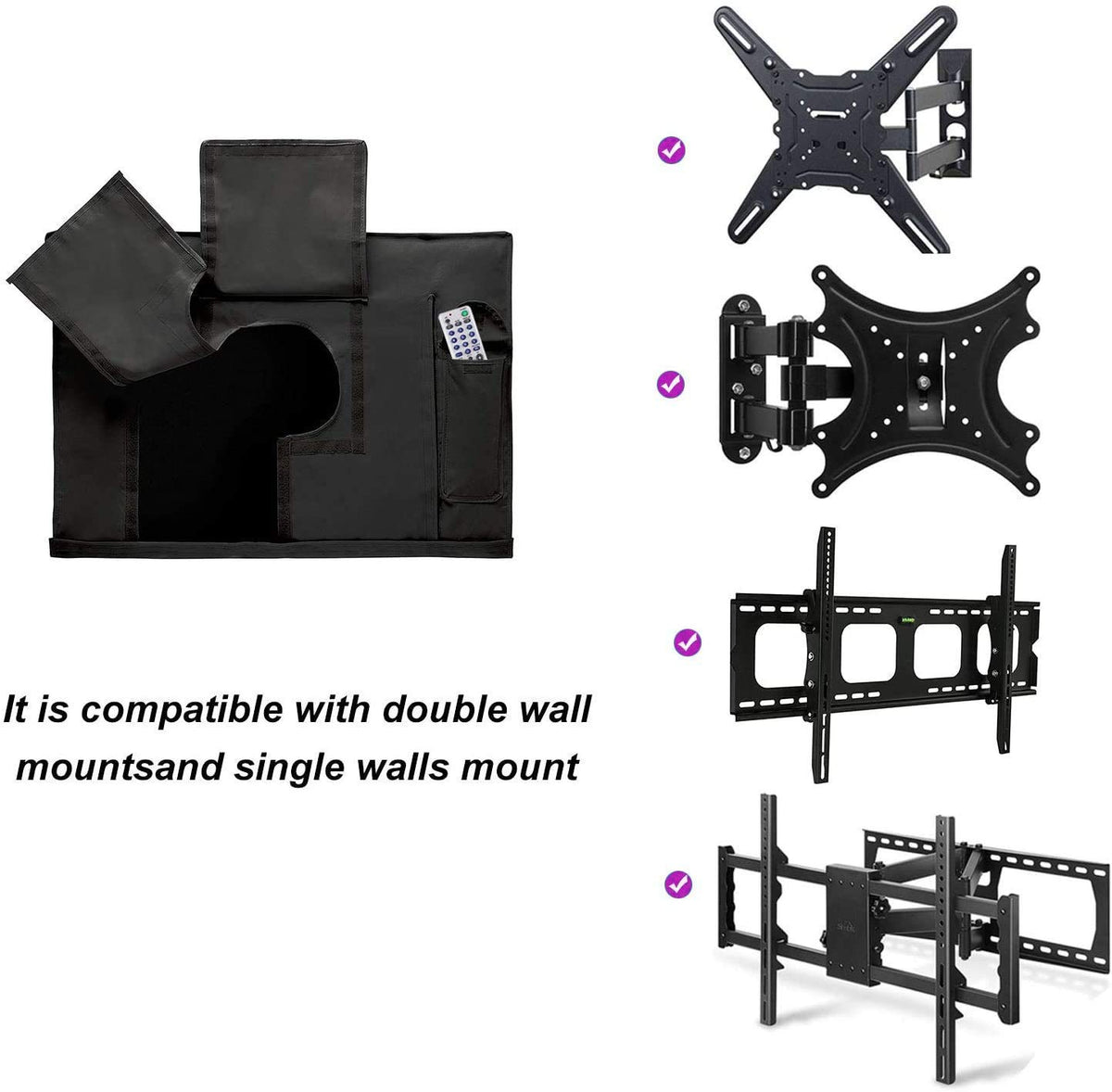 IndeedBUY Outdoor TV Cover 600D fabric texture highlighting durability.