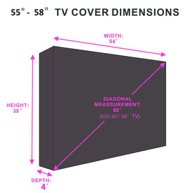 IndeedBUY Outdoor TV Cover demonstrates rear-mit compatibility with various mounts.