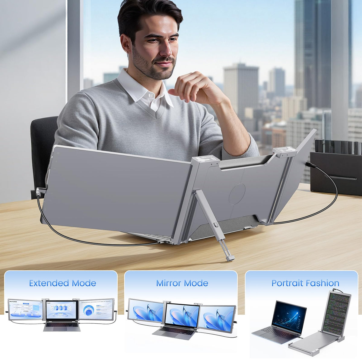 INEAUTO portable stand and case designed for on the go productivity
