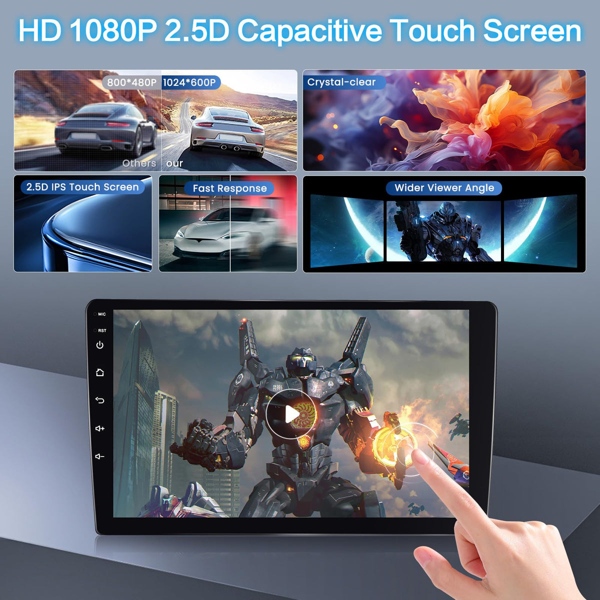 Inefala 2G+64G Android 15 car stereo offers ample storage for apps and media.