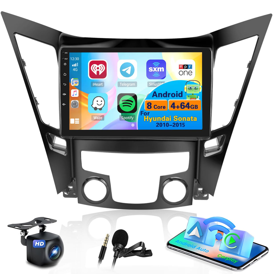 Inefala 8-core Android radio for Hyundai Sonata 9-inch dash display with clear UI