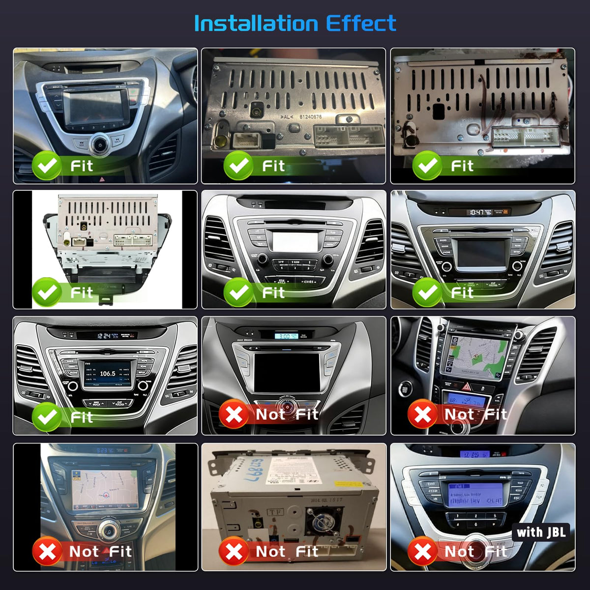 Inefala Elantra CarPlay and Android Auto wireless connection for easy phone integration.