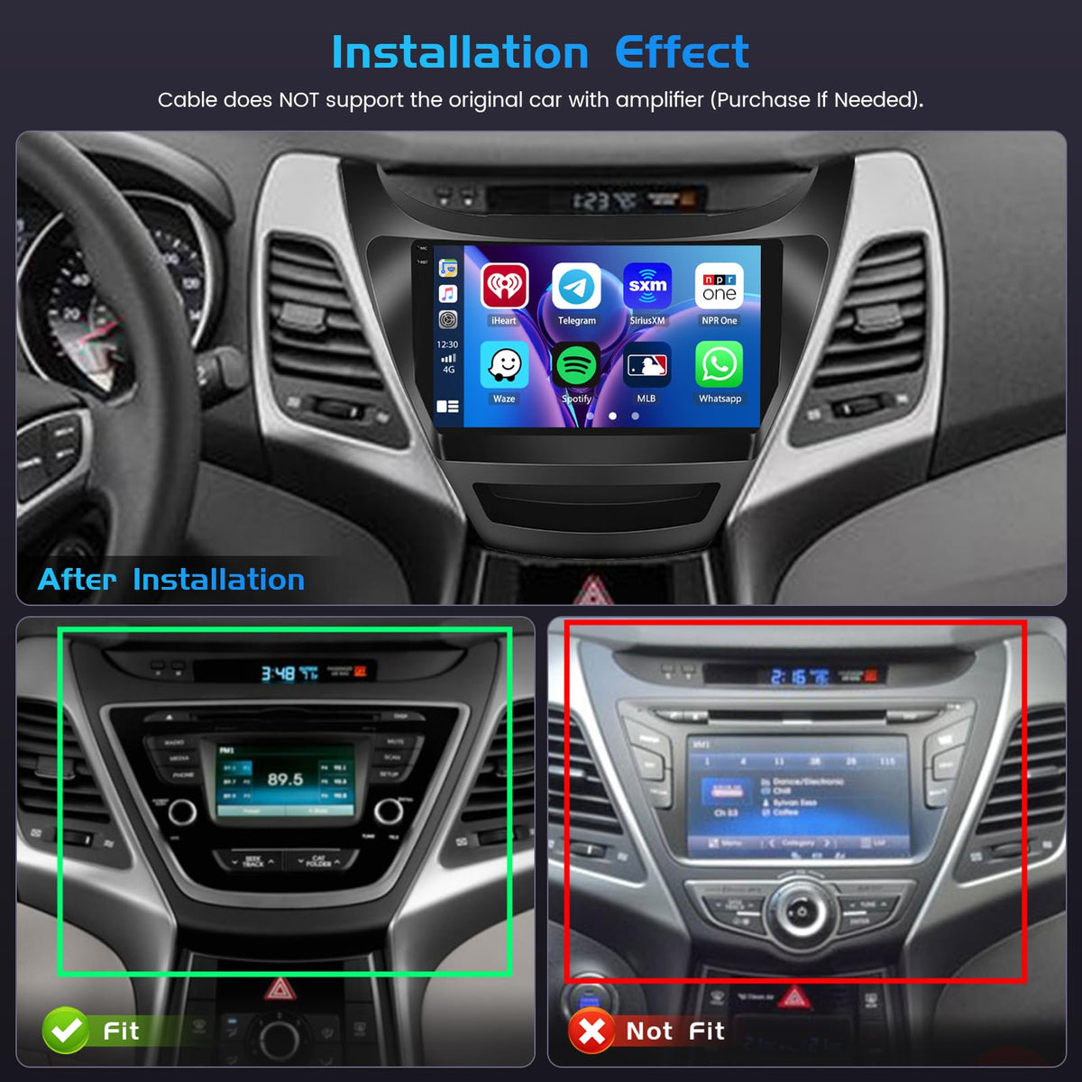 Inefala Elantra incell screen offering wide viewing angles for passengers.