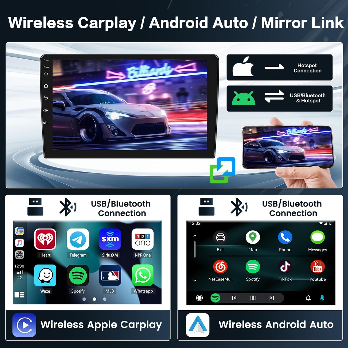 Inefala hands-free Bluetooth with microphone for crystal-clear calls