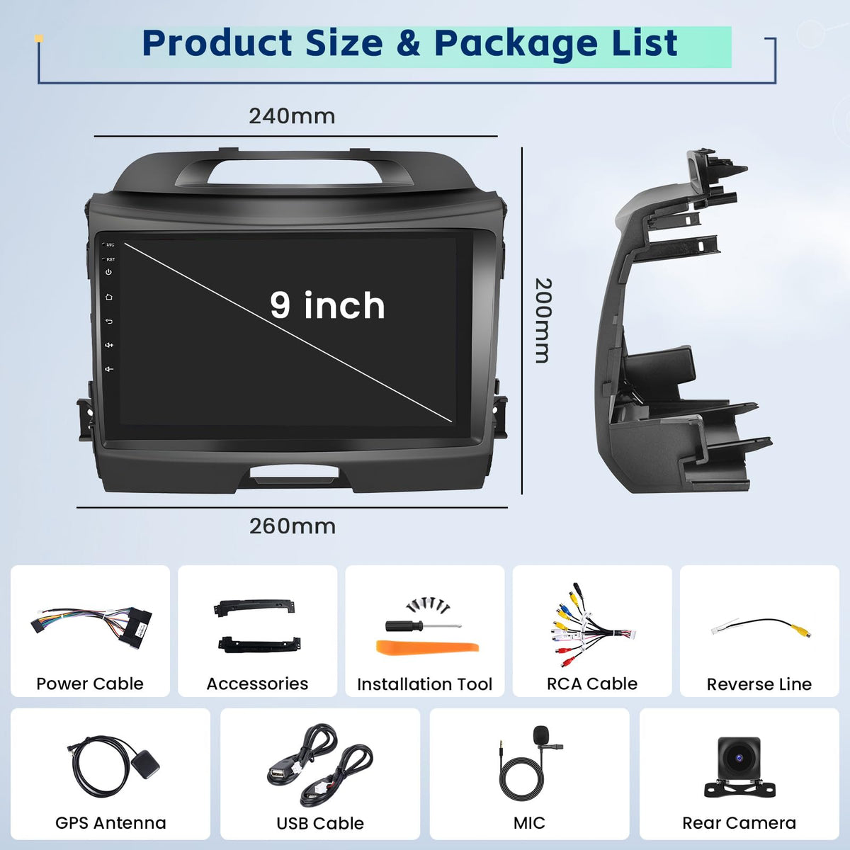 Inefala professional installation note for Kia Sportage setup