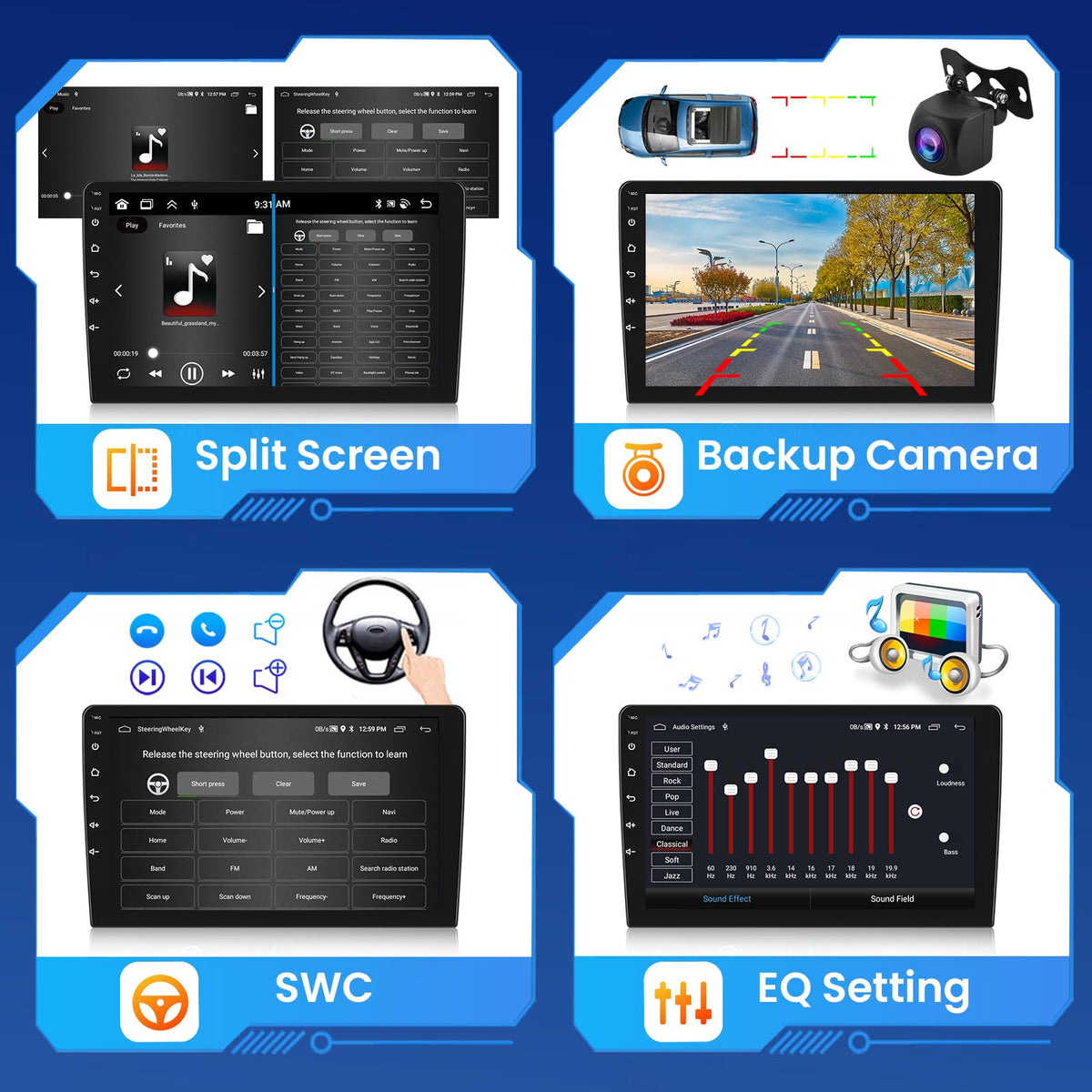 Inefala SWC and AHD backup camera delivers wide-angle visibility and night vision.