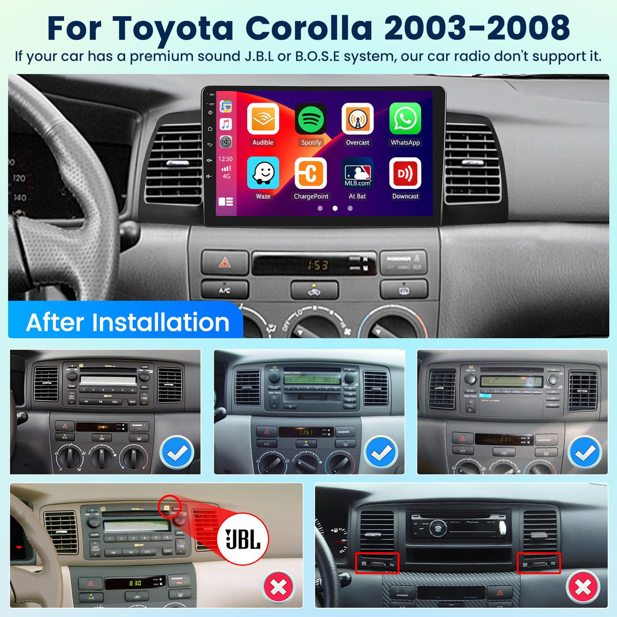 Inefala wireless CarPlay and Android Auto integration for seamless device connectivity.