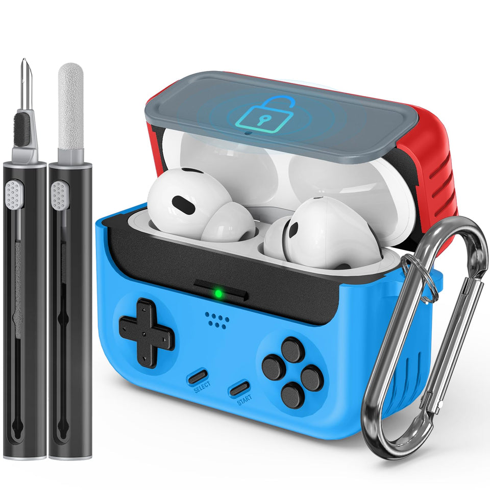 Inesore AirPods Pro 2 case with game-console design protects your case with playful style.