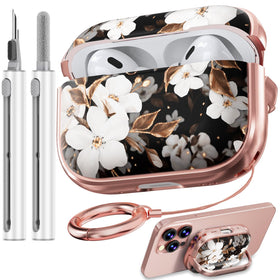 Inesore AirPods Pro 2 flower case front view with secure lock for protection