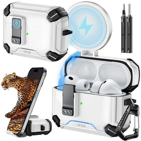 Inesore AirPods Pro 3 case front view in white for stylish protection