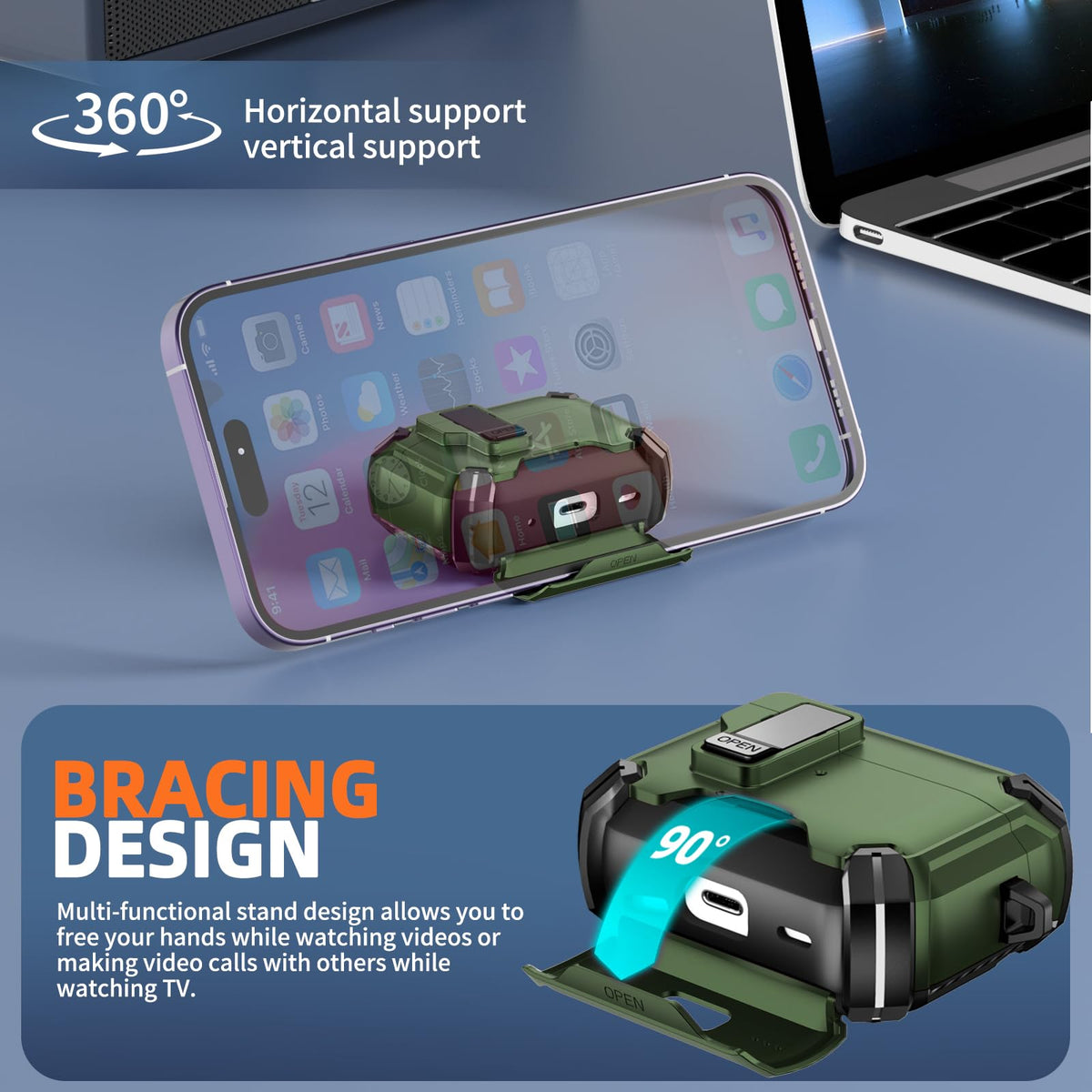 Inesore AirPods Pro 3 case delivering 360° protection and anti-slip grip