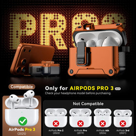 Inesore AirPods Pro 3 case with automatic snap switch for one-handed use