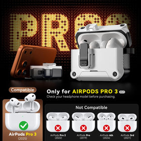 Inesore AirPods Pro 3 case lock function enables easy one-handed operation.