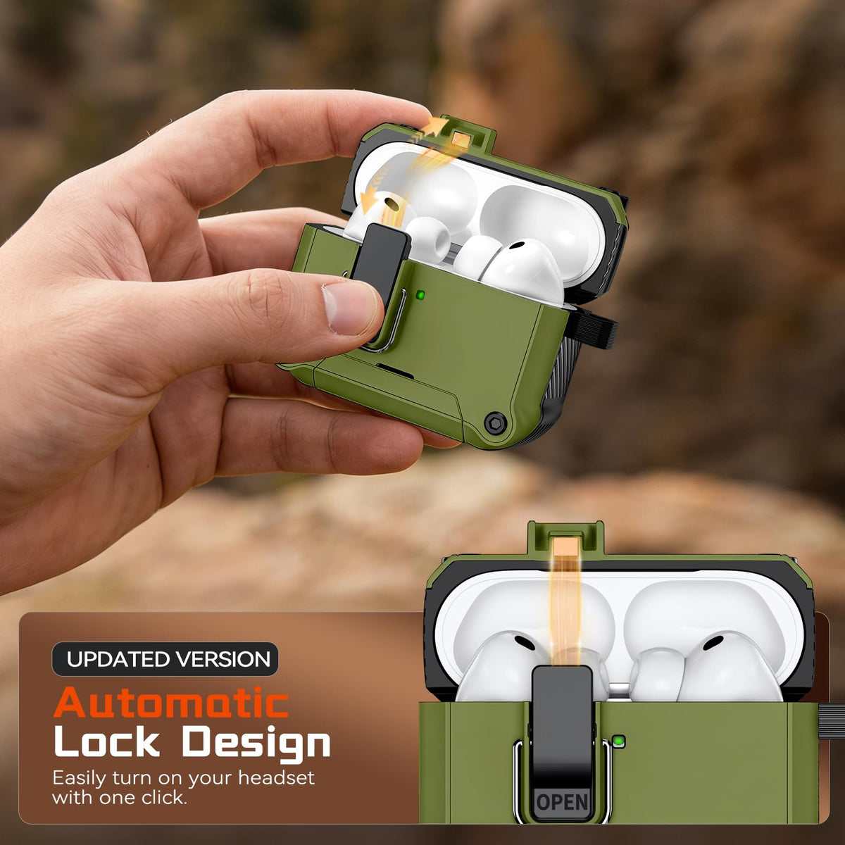 Inesore AirPods Pro 3 Case MagSafe compatible for easy wireless charging.