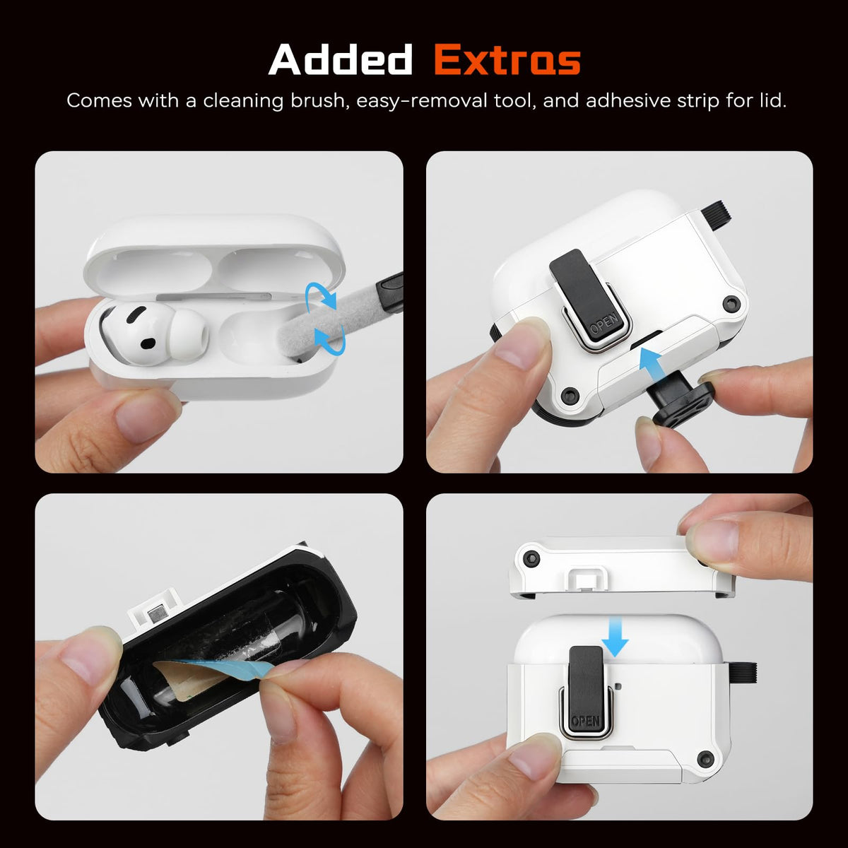 Inesore AirPods Pro 3 case supports MagSafe for convenient wireless charging.