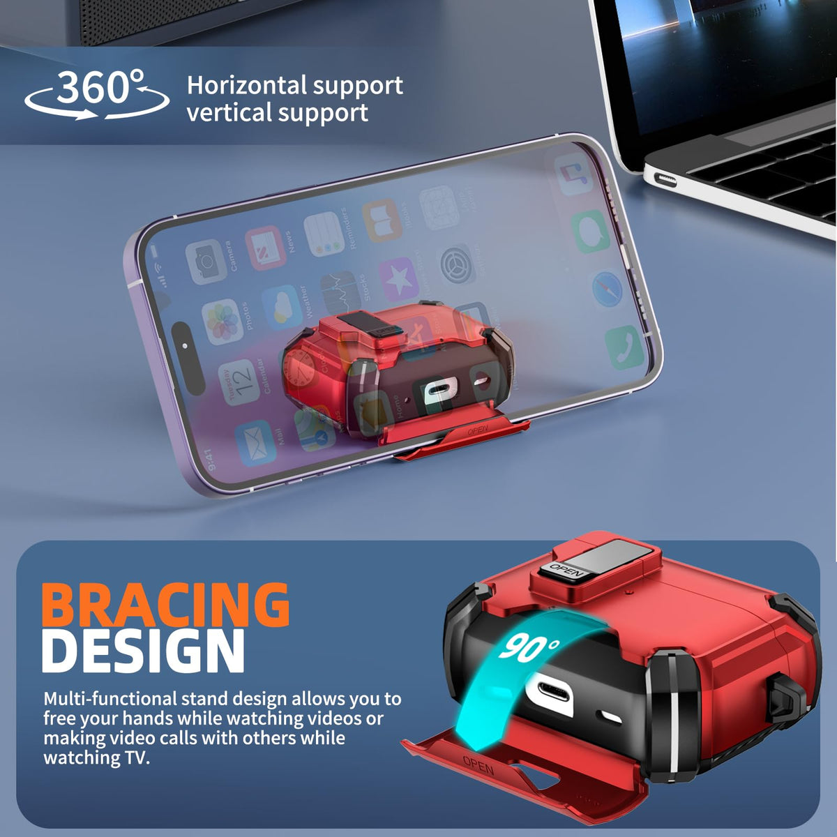Inesore magnetic lock keeps the case secure during transport.