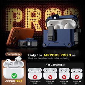 Inesore AirPods Pro 3 case stand built-in for hands-free viewing.