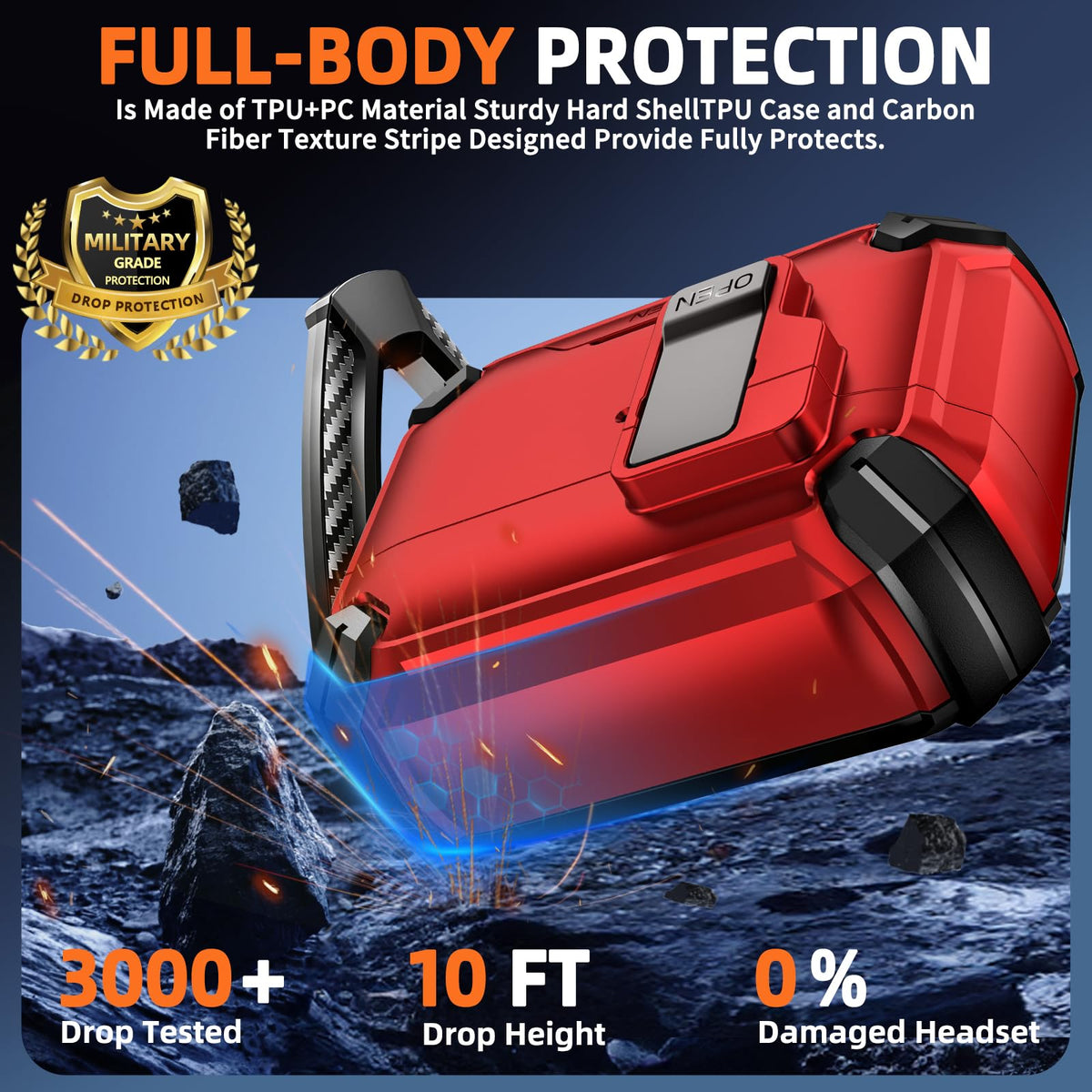 Dual-head cleaning kit included for easy upkeep of AirPods Pro 3.