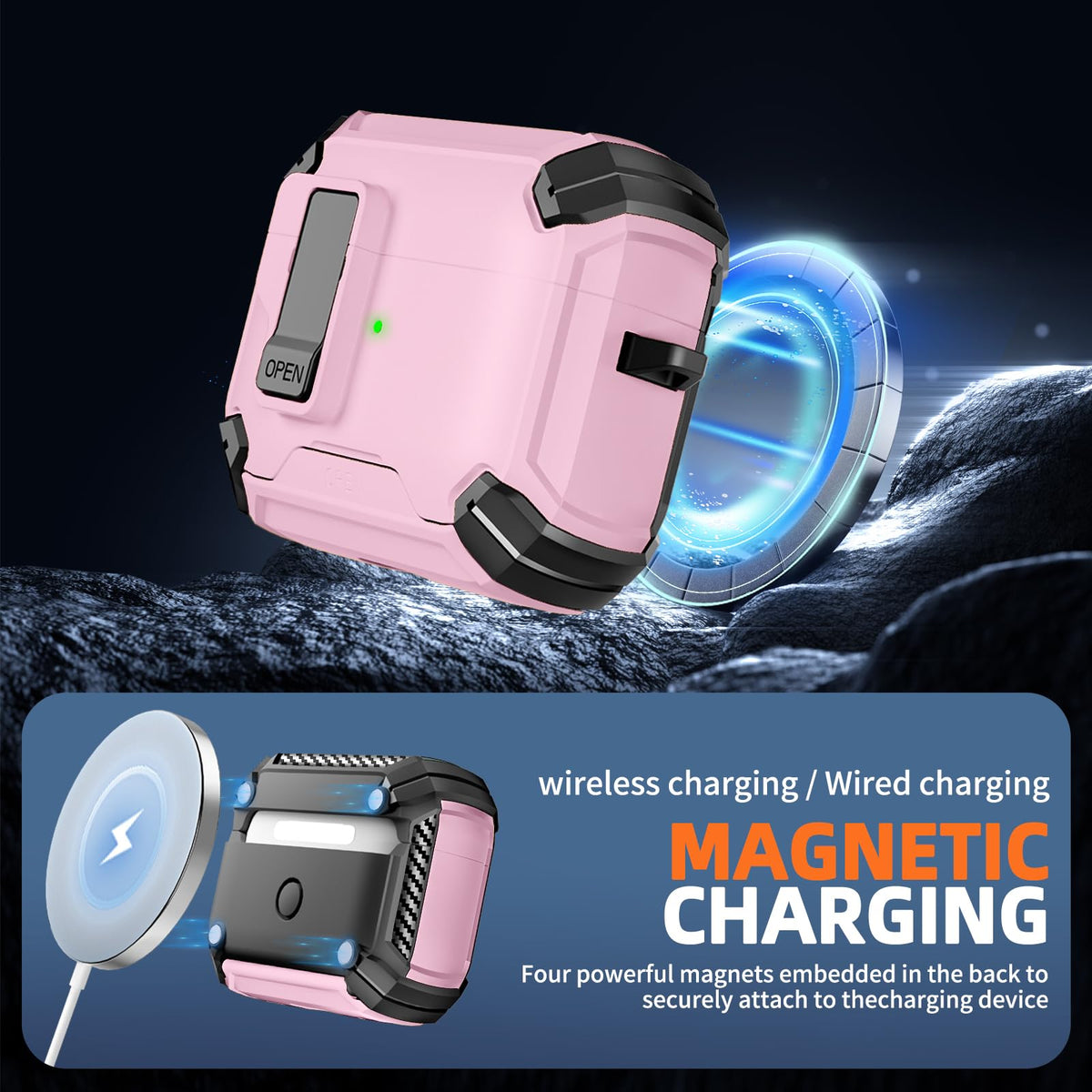 Inesore AirPods Pro 3 case cleaning kit included for quick maintenance.