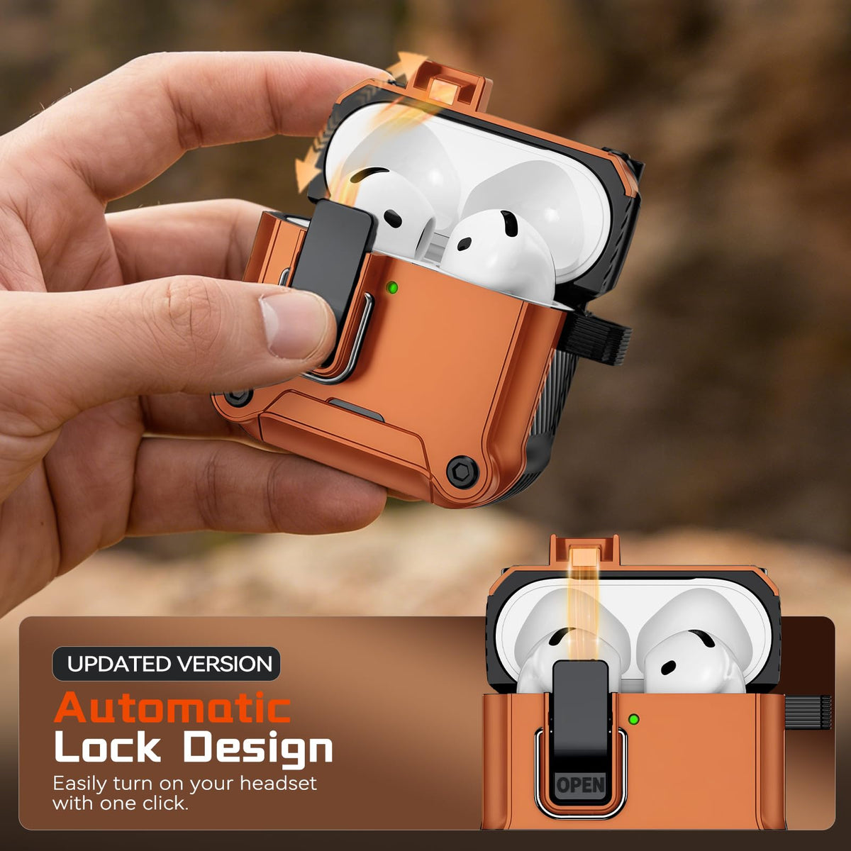 Inesore AirPods 4 TPU-PC case delivers 360-degree protection.