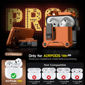 Inesore AirPods 4 automatic snap switch case ensures secure one-handed access.