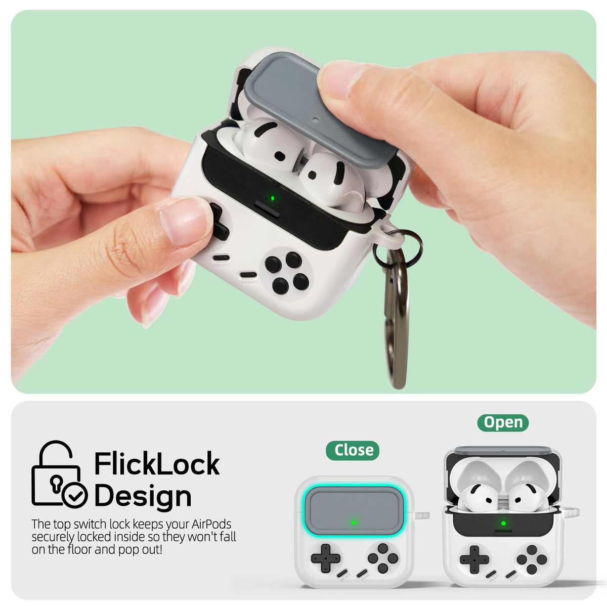 Inesore AirPods 4 case with 3M tape ensures strong attachment and durability.
