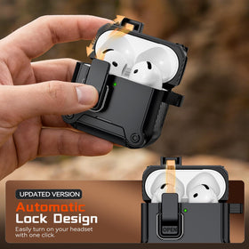 Inesore AirPods 4 case automatic snap switch enables one-handed security.