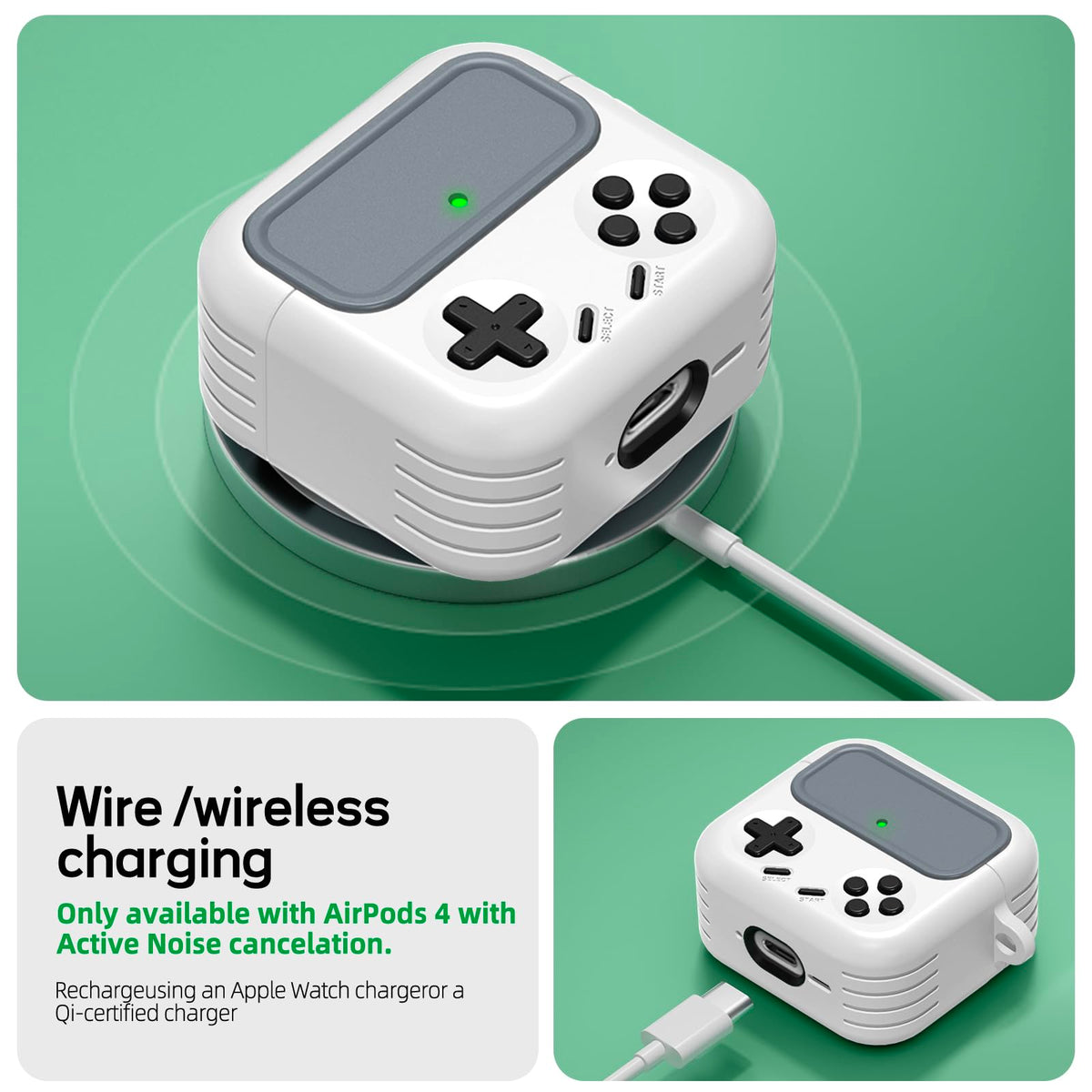 Inesore AirPods 4 case with keychain offers convenient transport.