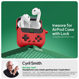 Inesore AirPods 4 case with lock-secure design ensures reliable protection.