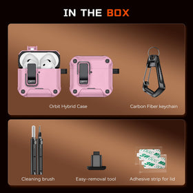 Inesore AirPods 4 pink case includes lid latch for secure closure