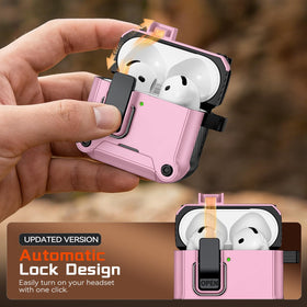 Inesore AirPods 4 pink case MagSafe compatible for secure wireless charging
