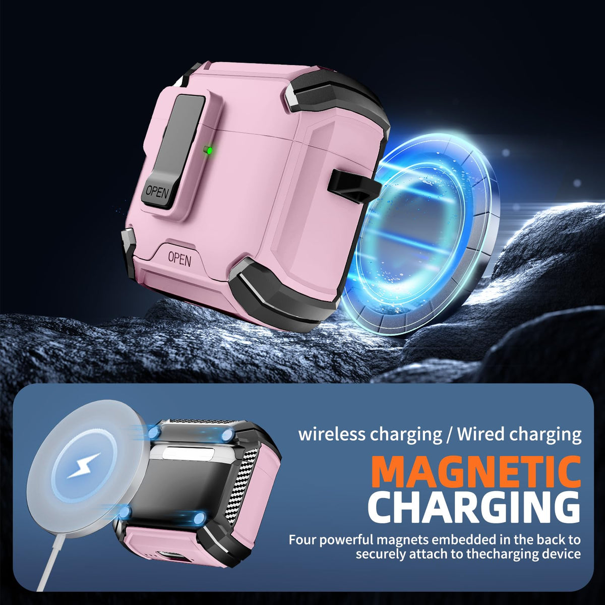 Inesore AirPods 4 case top cover install note for secure assembly