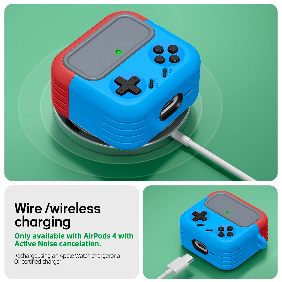 Inesore AirPods 4 case keeps charging area clean with durable construction.