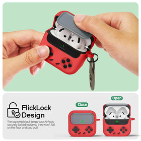 Inesore AirPods 4 case with keychain for quick travel accessibility.