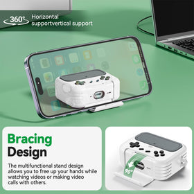 Inesore dust cover and phone holder feature frees hands while watching videos