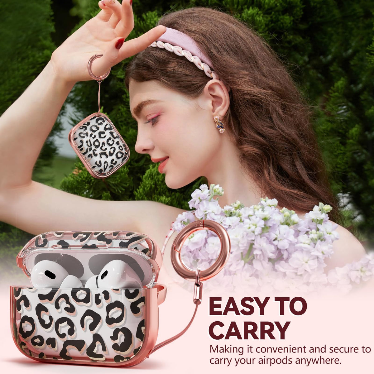 Metal carabiner included for clipping Inesore case to bag.