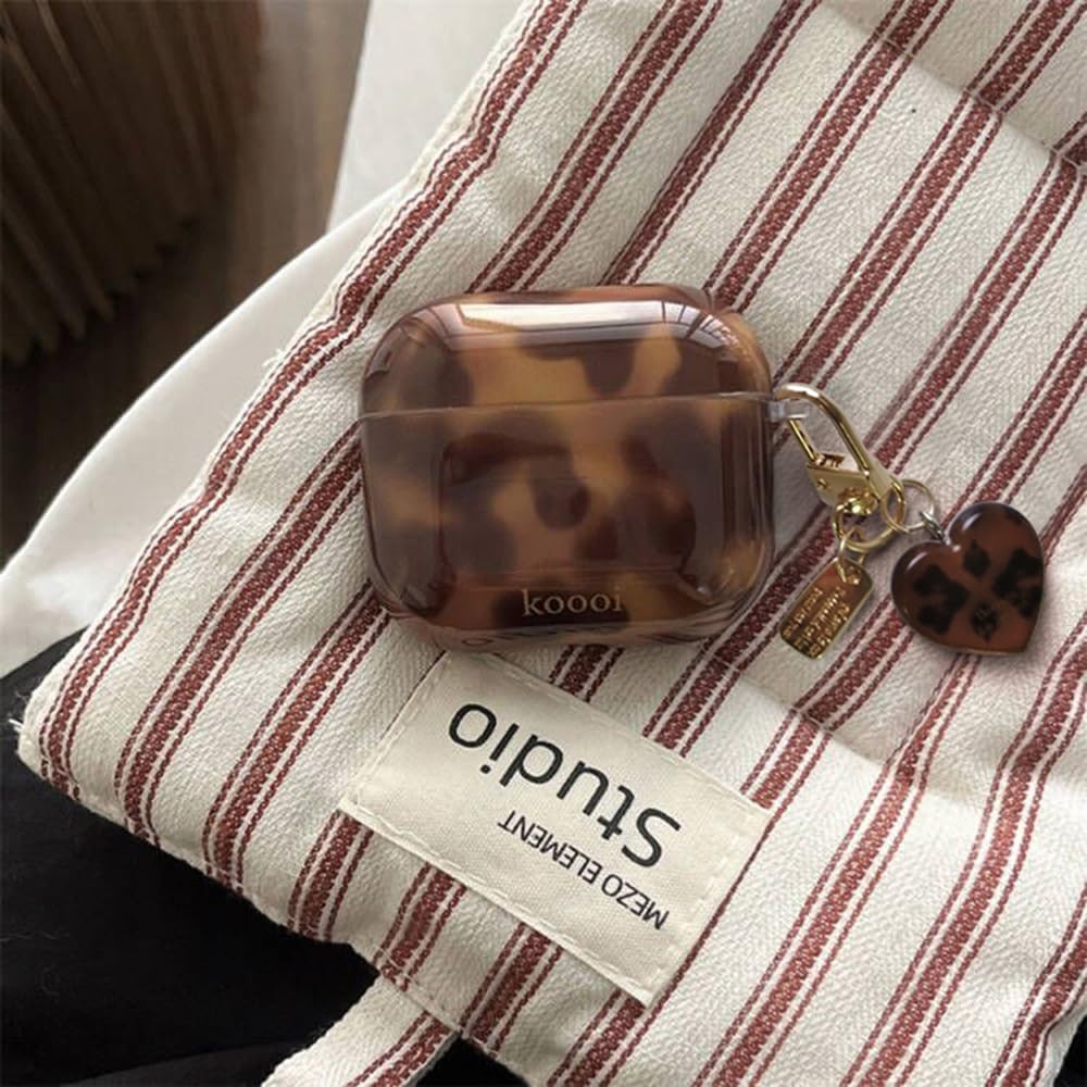 inewateri AirPods 4 case in tortoise tone offers durable coverage.