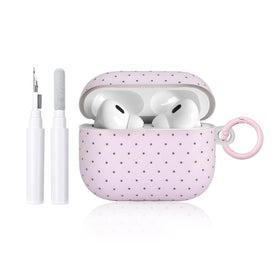 inewateri AirPods Pro 2 case in pink polka dot protecting against scratches with playful style