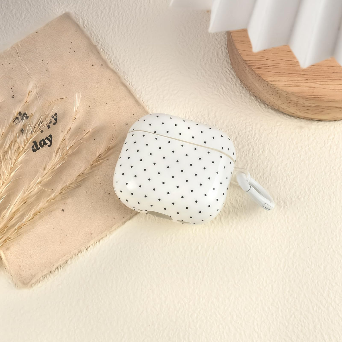 inewateri AirPods Pro 2 case polka-dot side view offers durable, fashion-forward protection