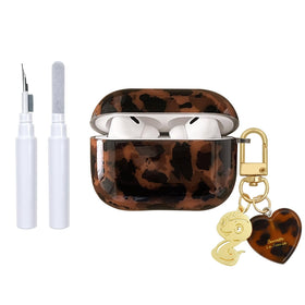 inewateri leopard print AirPods 4 case protects from drops with stylish appeal