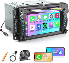 Inexaccessories 7-inch IPS touchscreen car stereo for bright, clear navigation.
