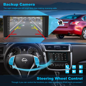 Inexaccessories 8Core Altima Bluetooth hands-free and steering wheel control compatibility.