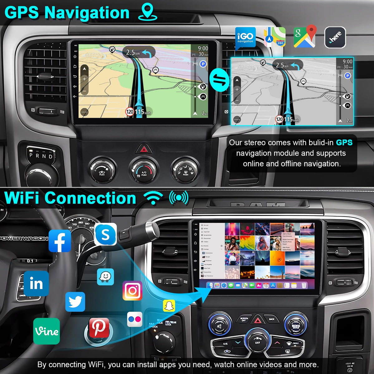 Inexaccessories wireless features include Bluetooth and WiFi for connectivity.