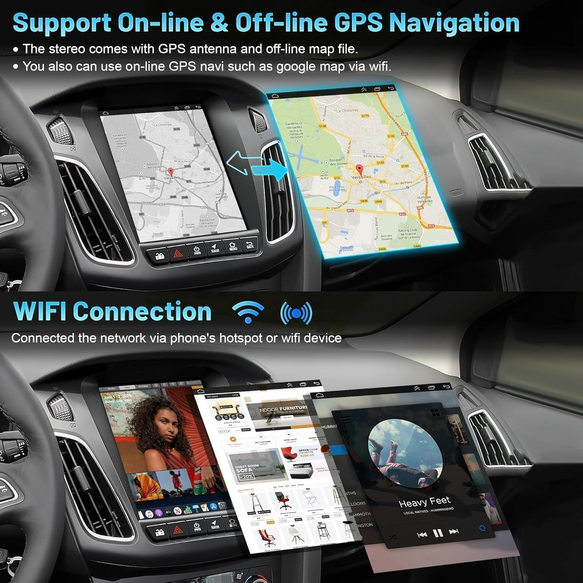 Inexaccessories Ford Focus 2012-2018 Android Auto for seamless app access