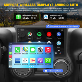 Inexaccessories wireless CarPlay and Android Auto enable hands-free driving.