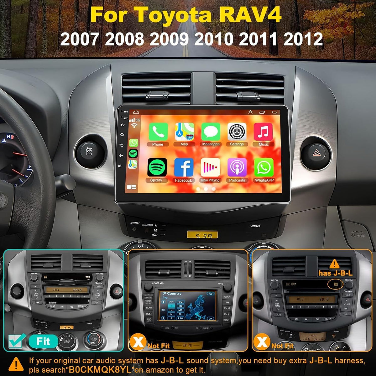 Inexaccessories Rav4 9-inch head unit installed enables seamless CarPlay on the go
