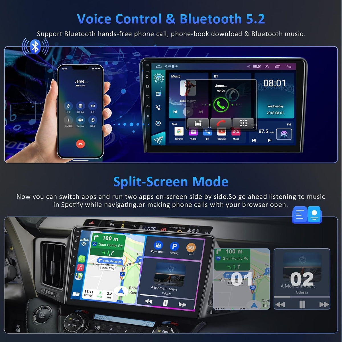 Inexaccessories RAV4 steering wheel control keeps music at your fingertips.