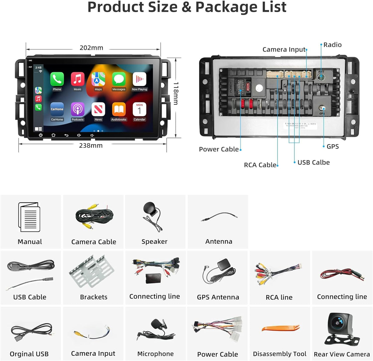 Inexaccessories full RCA output supports external displays and devices