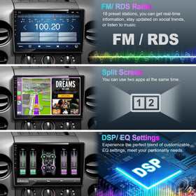 Inexaccessories split-screen multitasking on a 10.1-inch display for maps and music
